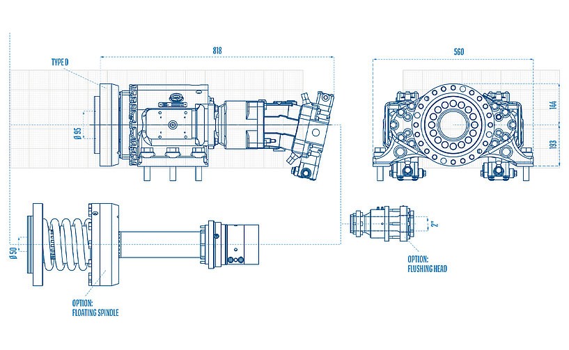 RH16X Eurodrill : tête rotative modulaire et flexible RH16X Eurodrill : tête rotative modulaire et flexible