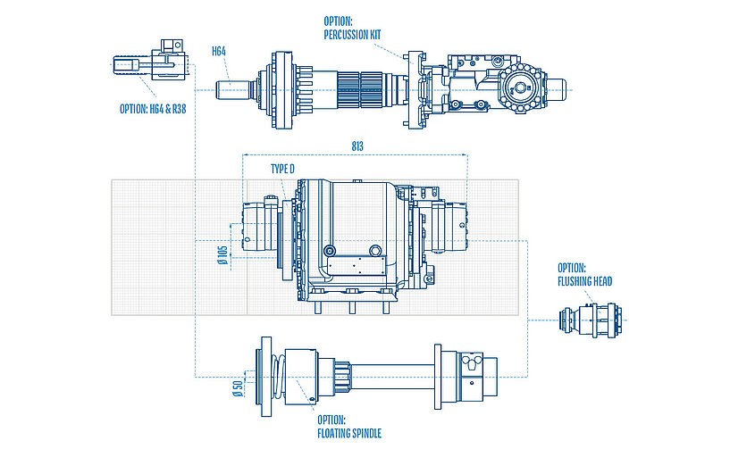 RH15X Eurodrill : tête rotative polyvalente et adaptable RH15X Eurodrill : tête rotative polyvalente et adaptable