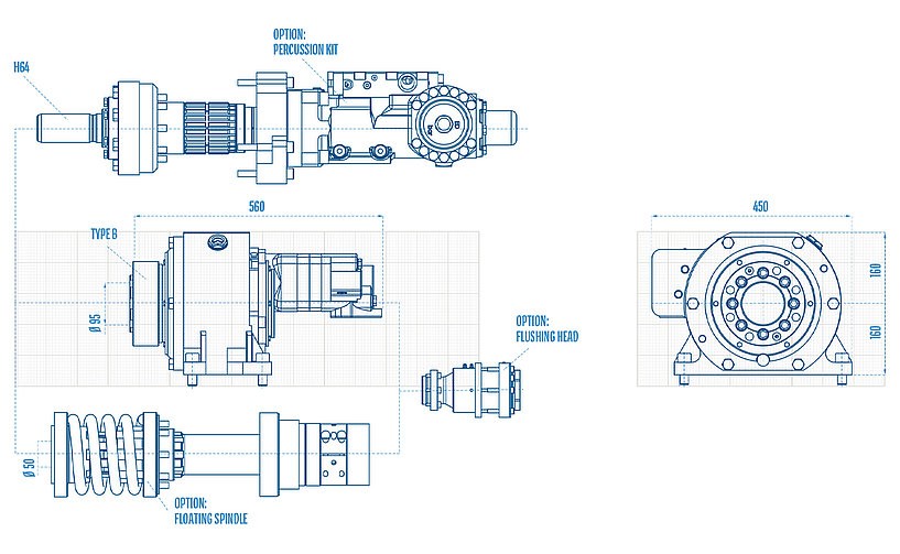 RH5X Eurodrill : tête rotative compacte et polyvalente RH5X Eurodrill : tête rotative compacte et polyvalente