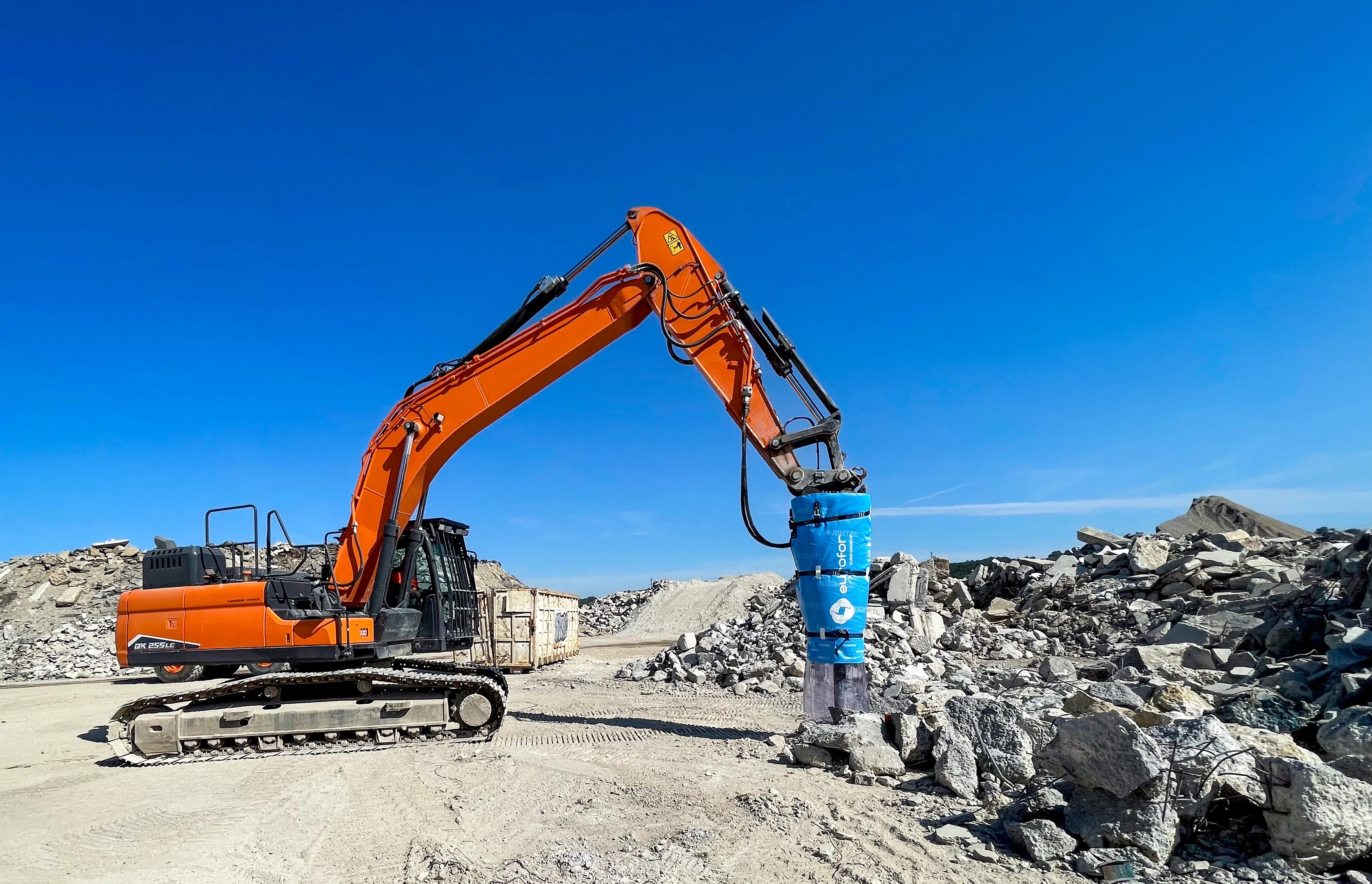 Hushtec : couvertures antibruit pour brise-roches et chantiers Hushtec : couvertures antibruit pour brise-roches et chantiers